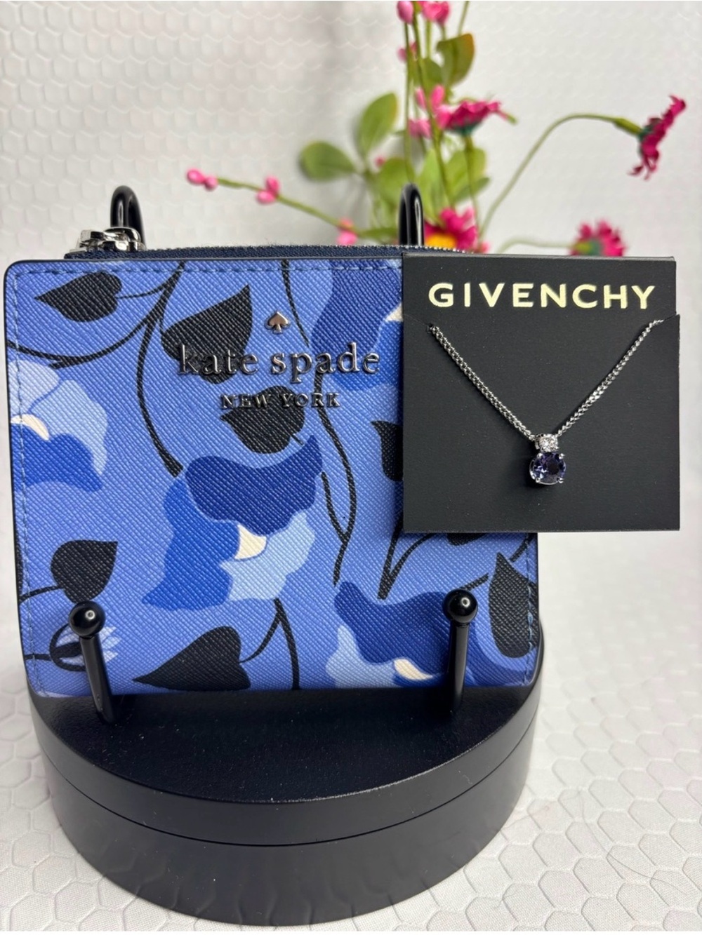 kate spade Blue Floral Card Holder
